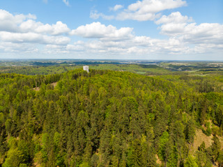 Rezerwat Przyrody Wieżyca kaszubski park krajobrazowy kaszuby widok las ostrzycki jezioro ostrzyckie dolina pagórki © Dariusz
