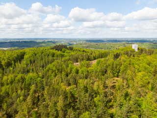 Rezerwat Przyrody Wieżyca kaszubski park krajobrazowy kaszuby widok las ostrzycki jezioro ostrzyckie dolina pagórki © Dariusz