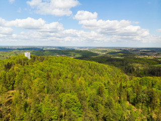 Rezerwat Przyrody Wieżyca kaszubski park krajobrazowy kaszuby widok las ostrzycki jezioro ostrzyckie dolina pagórki © Dariusz