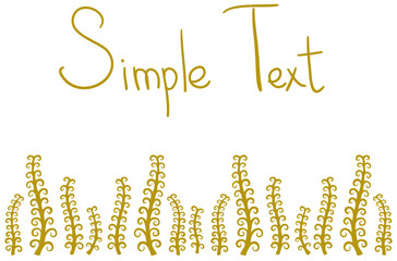 Vector set of autumn grass and flowers