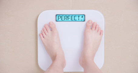Lose weight concept with scale