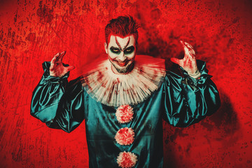 bright portrait of clown