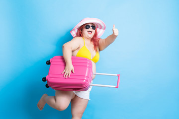 fat asian girl in summer