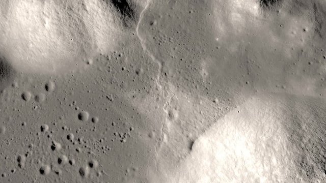Surface area of the Moon simulation. Nasa Public Domaine Imagery.