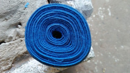 blue spiral gauze