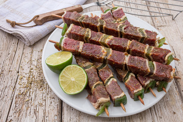brochettes de boeuf