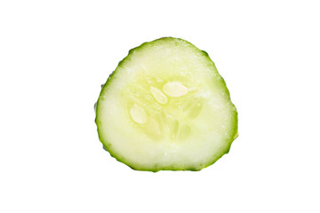 Sliced natural organic cucumber