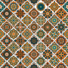 Ornate floral seamless texture, endless pattern with vintage mandala elements. - 277502198