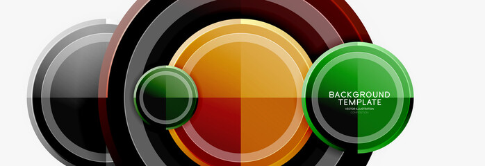 Obraz premium Circular pattern, abstract circles composition