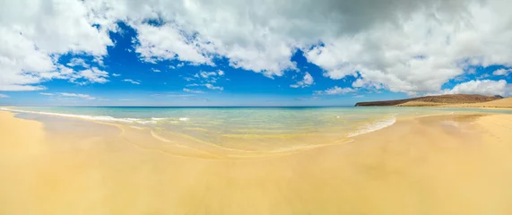 Fototapete Strand Sotavento, Fuerteventura, Kanarische Inseln Panorama - schöner Strand auf Fuerteventura