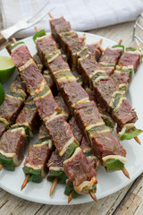 brochettes de boeuf