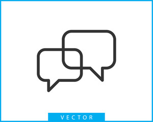 Fototapeta premium Talk bubble speech icon. Blank empty bubbles vector design elements. Chat on line symbol template. Dialogue balloon sticker silhouette.