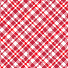 Tartan, Red and White plaid pattern. Texture for plaid, tablecloths, clothes, shirts, dresses, paper, bedding, blankets, quilts and other textile products. Vector illustration EPS 10
