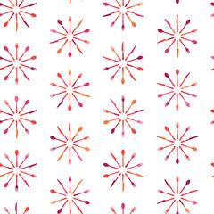 Seamless cutlery pattern, transparent background. Forks, knives and spoons organized in the shape of star/snowflake. Stars are in vertical lines. Easy to edit colors in Illustrator.