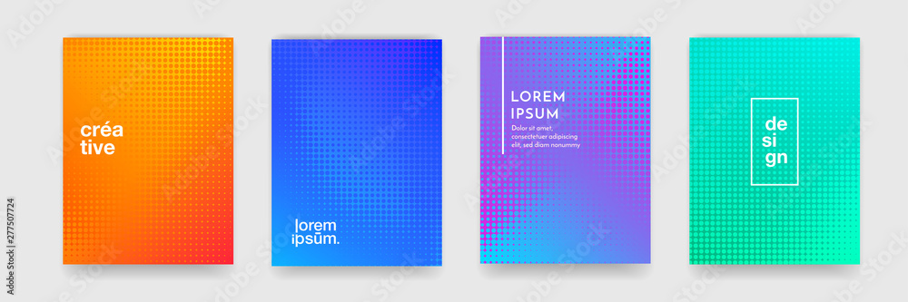 Aufkleber Background pattern, abstract geometric halftone color gradient. Vector trend texture pattern graphic background