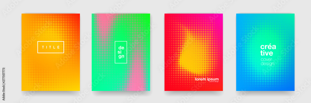Aufkleber Abstract color gradient pattern background. Vector modern trend cool halftone geometric graphic pattern background