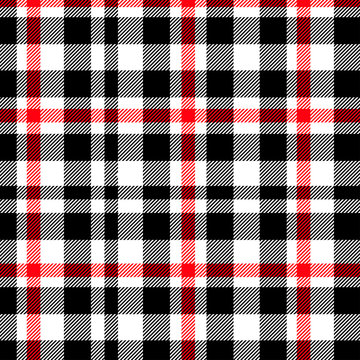 Tartan, Red and Black plaid pattern seamless.Texture for plaid, tablecloths, clothes, shirts, dresses, paper, bedding, blankets, quilts and other textile products. Vector illustration EPS 10