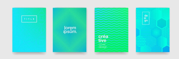 Abstract patterns, geometric shape trend vector background. Modern blue and green color gradient texture pattern background