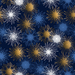 Christmas and new year night blue luxury motif