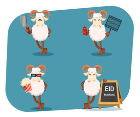 Eid al-Adha Mubarak. Traditional Muslim holiday