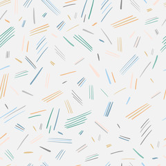 Beige background with pastel stripes. Vector seamless pattern, can be used for fabrics, wallpaper, web, scrabboking, card.  