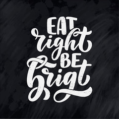 Fototapeta premium Healthy food lettering for banner design. Organic nutrition eco product. Vector