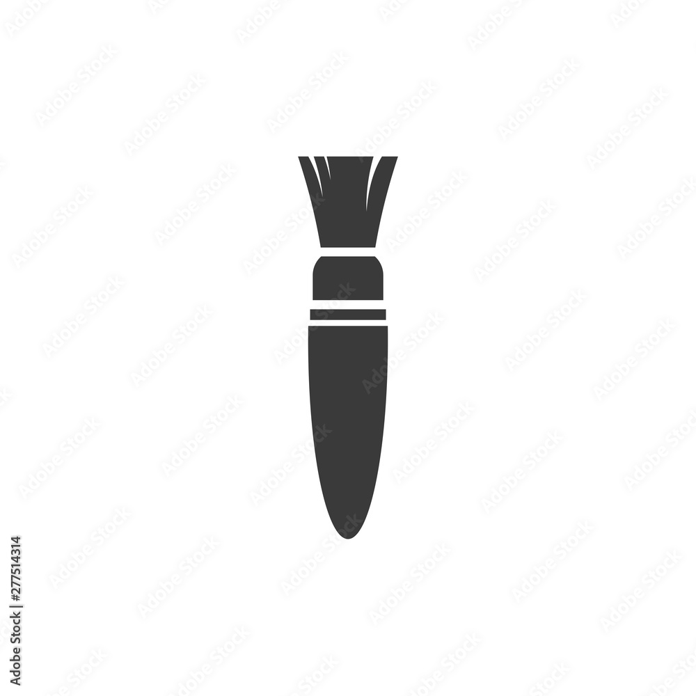 Poster paint brush icon template black color editable. paint brush symbol vector sign isolated on white bac