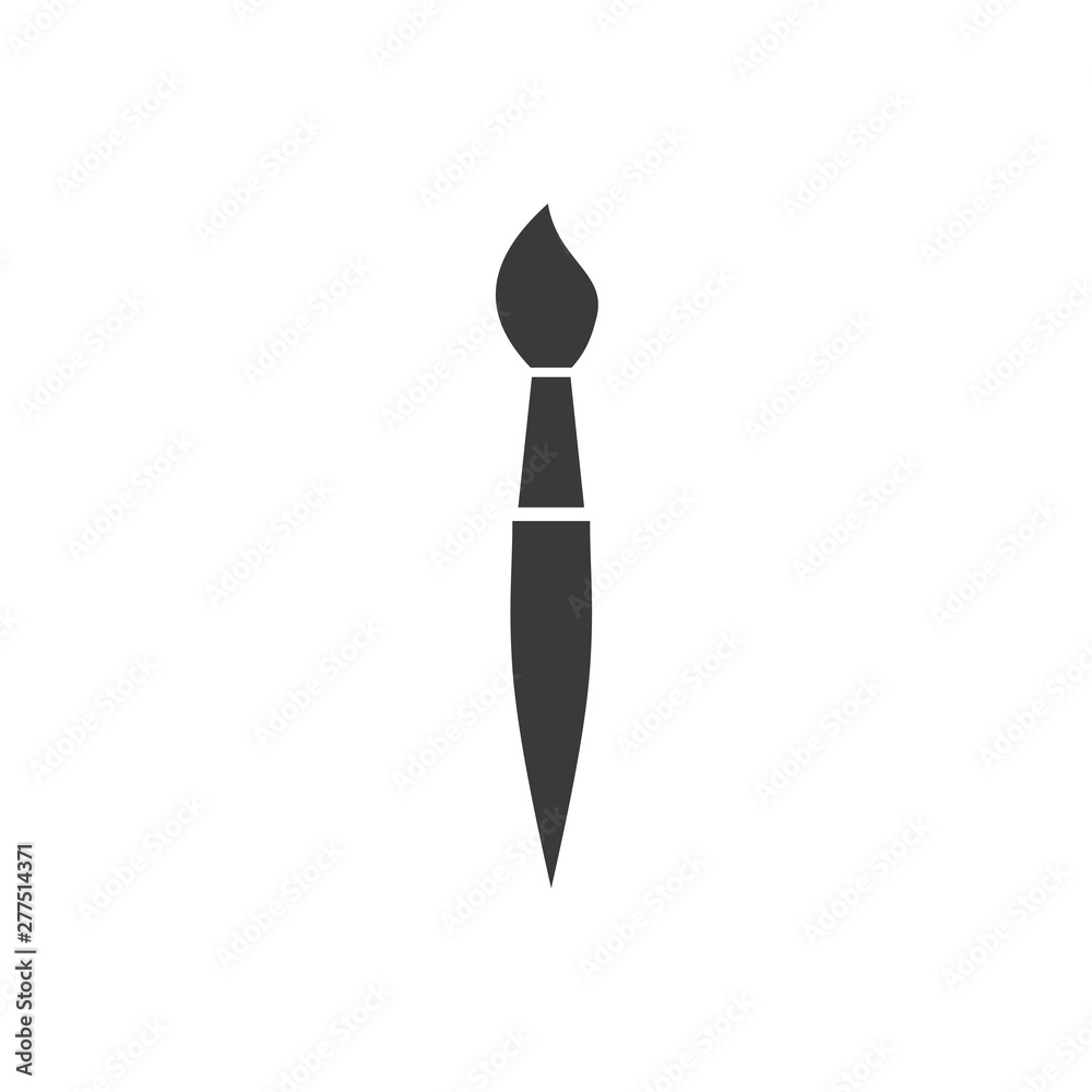Poster paint brush icon template black color editable. paint brush symbol vector sign isolated on white bac