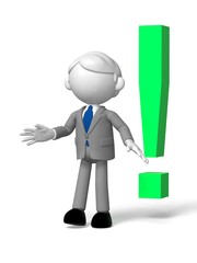 驚くビジネスマン