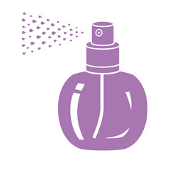 Perfume fragrance spray bottle icon