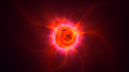 3D rendering abstract circle light background