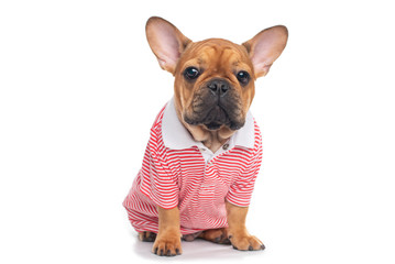 french bulldog puppy on background