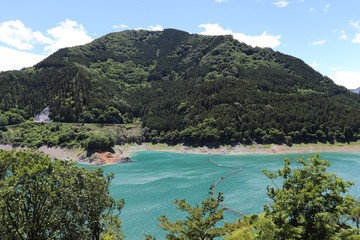 Fototapeta premium 神流湖（群馬県藤岡市）,lake kanna,fujioka city,gunma,japan
