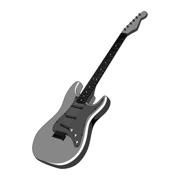 Vector image of a guitar.