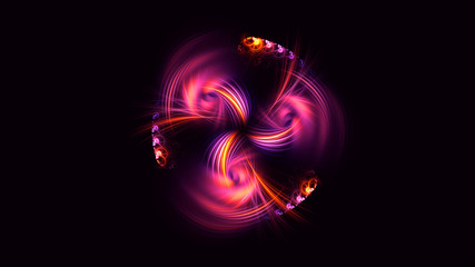 3D rendering abstract circle light background