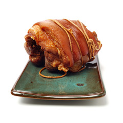 cooked pork (leg) isolated on white background
