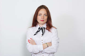 Portrait of a beautiful woman looking at camera