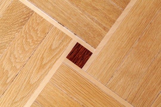 Vintage parquet with geometric ornament