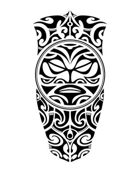 Tattoo sketch maori style for leg or shoulder