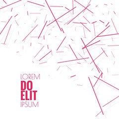 Abstract background with dynamic flying fragments. ector geometric shapes scattered. Chaotic Textile texture.