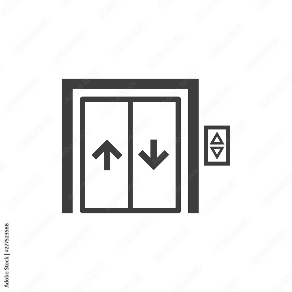 Poster Lift icon template black color editable. Lift symbol vector sign isolated on white background. Simple logo vector illustration for graphic and web design.