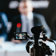 Camera Recording Press Conference