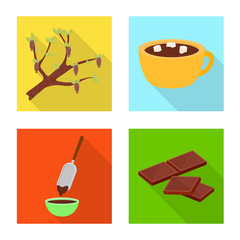 Vector design of treat and product logo. Collection of treat and yummy stock vector illustration.