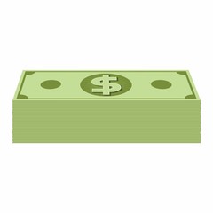 Bundle of Dollar paper currency with Dollar sign icon,vector.