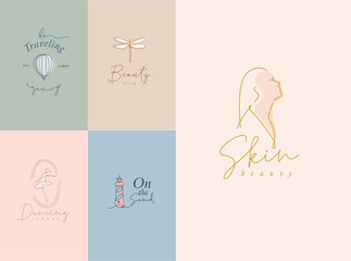 Modern custom design symbols beige