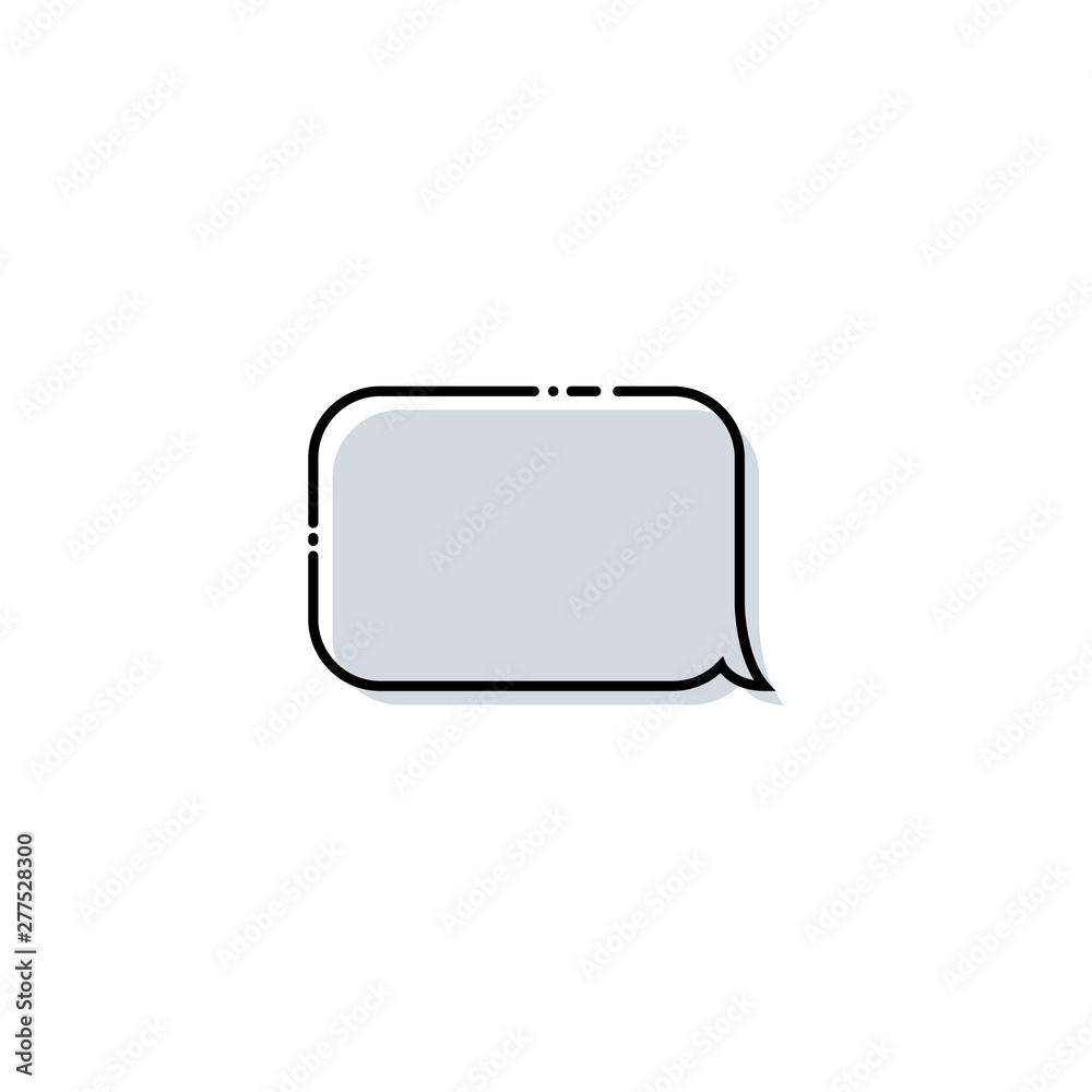 Sticker message bubble. speech bubble icon. message in trendy flat design. speech bubble vector icon