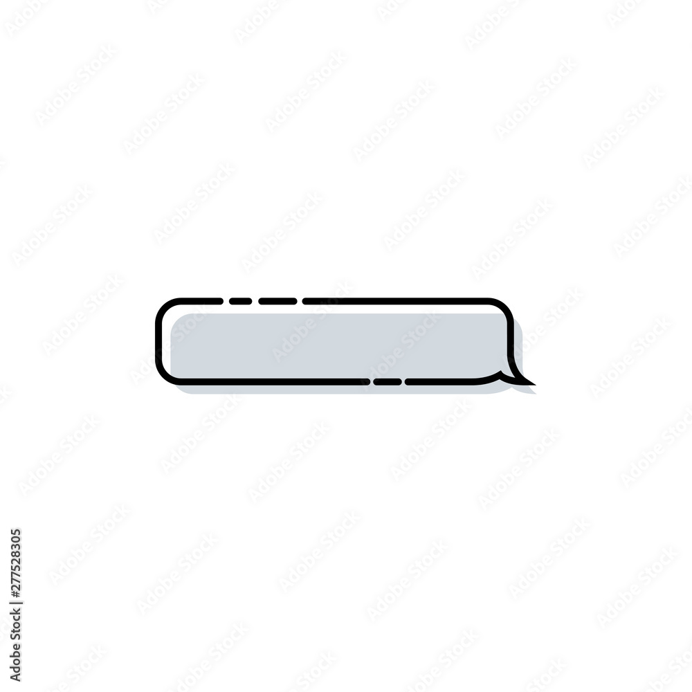 Poster message bubble. speech bubble icon. message in trendy flat design. speech bubble vector icon