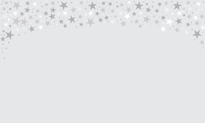 Sparkling stars background border, Confetti falling stars for your design with empty space. Vector illustration.