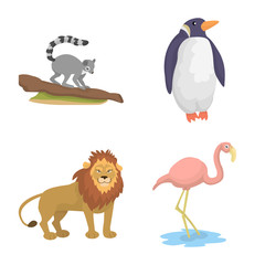 Vector illustration of zoo and park logo. Collection of zoo and animal stock symbol for web.