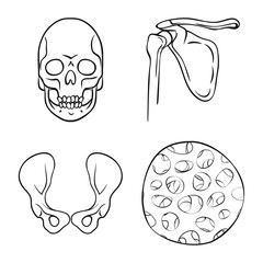 Vector illustration of medicine and clinic icon. Collection of medicine and medical vector icon for stock.